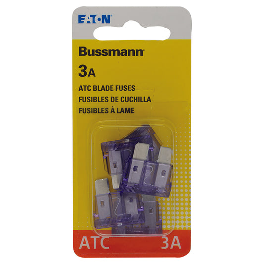 Bussmann 3 amps ATC Blade Fuse 5 pk (Pack of 5)