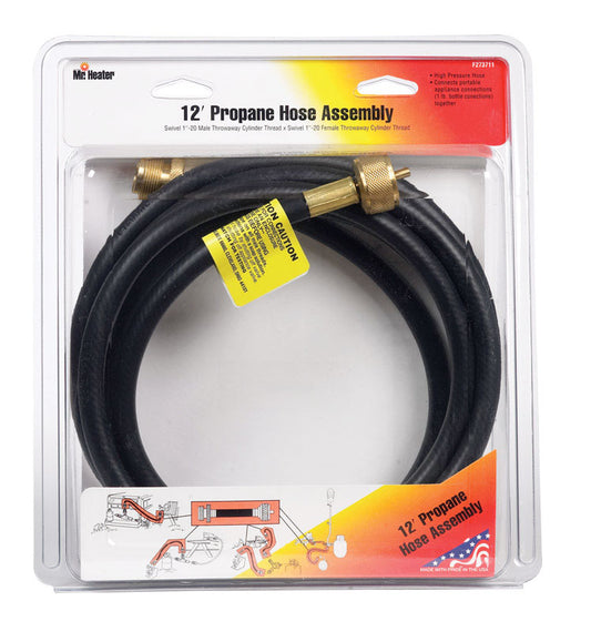 Mr. Heater 1 in. D X 1 in. D X 12 ft. L Brass/Plastic Hose Assembly