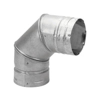 DuraVent 3 in. D X 3 in. D 90 deg Galvanized Steel Stove Pipe Elbow - Open Box