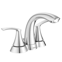 Moen Darcy Chrome Centerset Mount 1.2 GPM Two Handle Lavatory Faucet 4.92 H in. Spout
