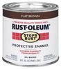 Rust-Oleum Stops Rust Indoor and Outdoor Flat Brown Oil-Based Protective Paint 1 qt