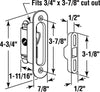 Prime-Line Wood Tone Aluminum Indoor and Outdoor Door Lock Keeper - Open Box