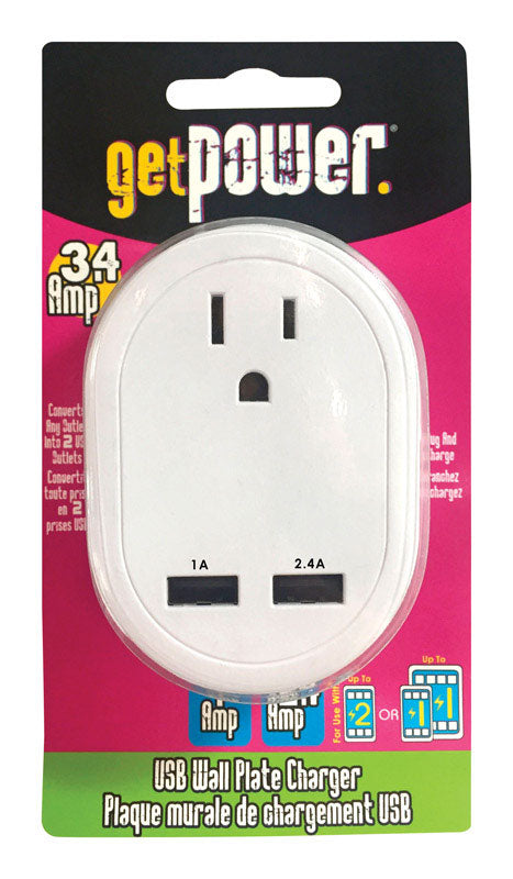 Get Power USB Wall Charger 1 pk (Pack of 6)