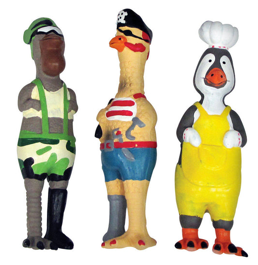 Boss Pet Digger's Assorted Latex Fowl Character Squeaky Dog Toy Large 1 pk