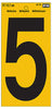 Hy-Ko 5 in. Reflective Vinyl Black 5 Number Self-Adhesive