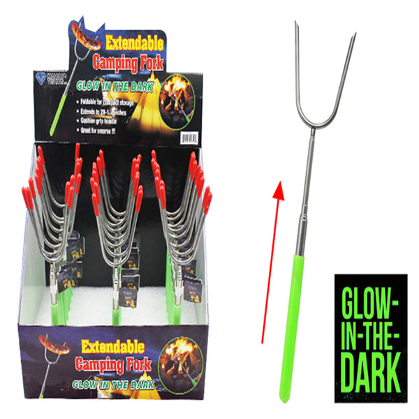 Tenedor extensible para acampar que brilla en la oscuridad Diamond Visions, paquete de 1