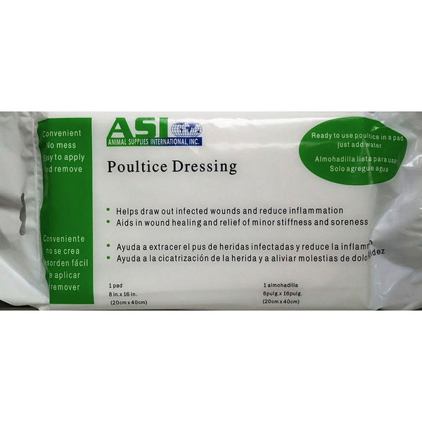 ASI Poultice Dressing 16 in. Wound Care Treatment for Livestock Helps Reduce Inflammation and Promote Healing