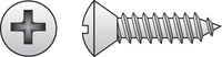Hillman No. 10 X 2-1/2 in. L Phillips Oval Head Sheet Metal Screws 50 pk