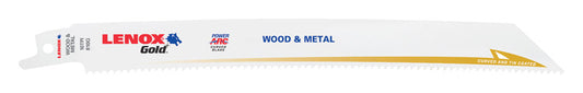 Lenox Gold 8 in. Bi-Metal Reciprocating Saw Blade 10 TPI 25 pk