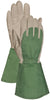 Bellingham Unisex Leather Combo Gauntlet Gloves Gray/Green M 1 pair
