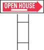 Hillman English White Open House Sign 6 in. H X 24 in. W (Pack of 6)