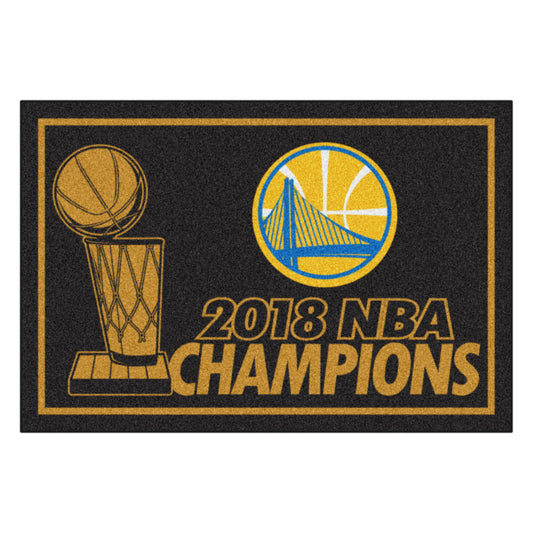 NBA - Golden State Warriors 2018 NBA Champions 5ft. x 8 ft. Plush Area Rug