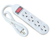 Southwire Woods 1.5 ft. L 4 outlets Power Strip White