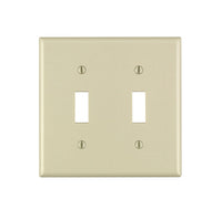 Leviton Ivory 2 gang Nylon Toggle Wall Plate 1 pk