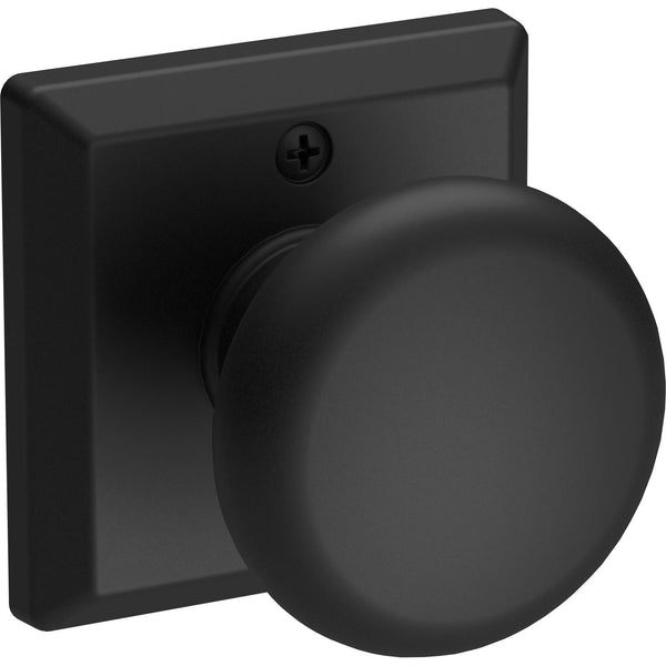 HD.ROU.TSR.190 Perilla redonda/Rose cuadrada simulada - Negro satinado