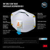 3M Cool Flow N95 Sanding and Fiberglass Respirator Mask 8511 Valved White 10 pc. (Pack of 3)