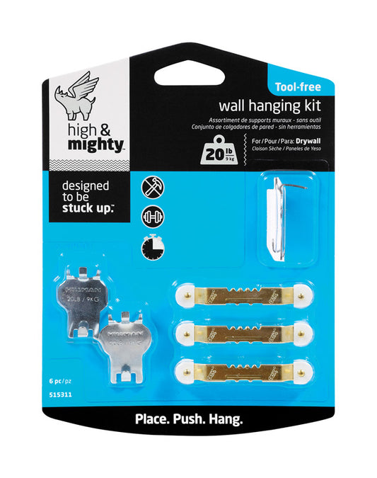 Hillman High & Mighty Picture Hanging Kit 20 lb. 6 pk (Pack of 4)