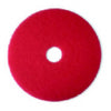 3M Scotch-Brite 17 in. Dia. Non-Woven Natural/Polyester Fiber Buffer Floor Pad Red (Pack of 5)