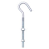 Hampton Medium Zinc-Plated Silver Steel 6 in. L Clothesline Bolt Hook 160 lb. 1 pk (Pack of 10)