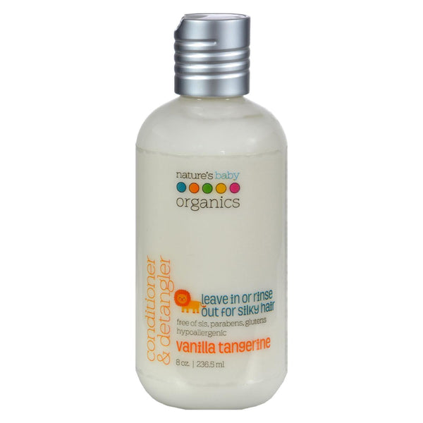 Acondicionador y desenredante orgánico Nature's Baby, vainilla y mandarina, 8 fl oz