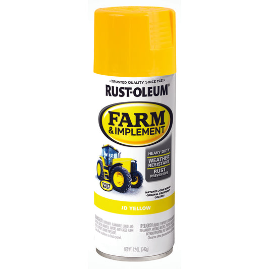 Rust-Oleum Specialty Indoor and Outdoor Gloss JD Yellow Farm & Implement 12 oz (Pack of 6).