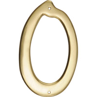 Hillman 4 in. Gold Brass Nail-On Number 0 1 pc (Pack of 3)