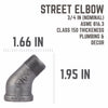 BK Products 3/4 in. FPT x 3/4 in. Dia. MPT Black Malleable Iron Street Elbow (Pack of 5)