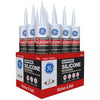General Electric Clear Supreme Silicone Kitchen & Bath Caulk Sealant 10.1 oz. (Pack of 12)