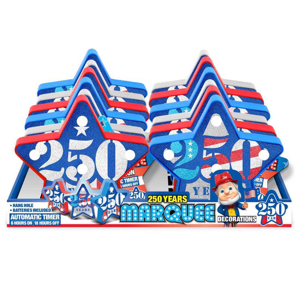 Estrella decorativa patriótica Magic Seasons, forma de estrella, 1 paquete (paquete de 24)