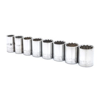Crescent 1/2 in. X 1/2 in. drive SAE 12 Point Socket Set 8 pc