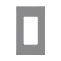 Leviton Decora Light Gray 1-Gang Polycarbonate Screwless Wall Plate 4.61 Hx2.75 W in. - Open Box