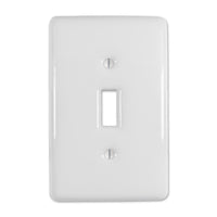Amerelle Metro White 1 gang Stamped Steel Toggle Wall Plate 1 pk