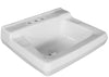 Mansfield Willow Run White Vitreous China Rectangular Wall Mount Bathroom Sink 4 in.