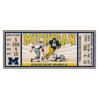 University of Michigan Ticket Runner Rug - 30in. x 72in.
