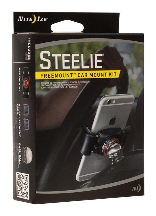 Nite Ize Steelie Black/Silver Cell Phone Car Mount Universal (Pack of 3)