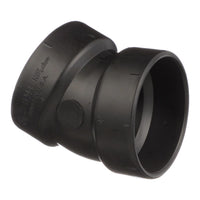 Charlotte Pipe 2 in. Hub X 2 in. D Hub ABS 22-1/2 Degree Elbow
