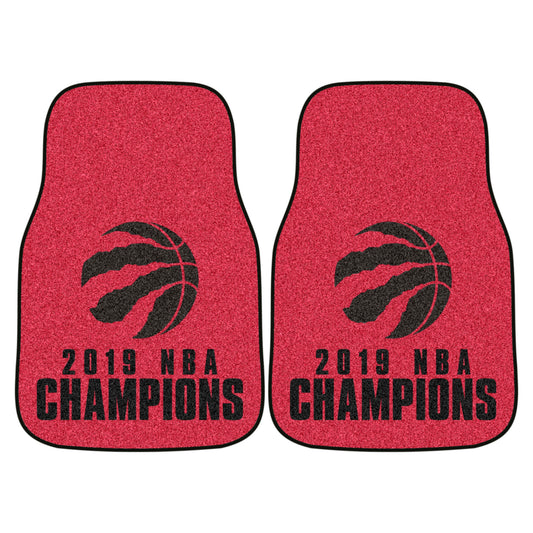 NBA - Toronto Raptors 2019 NBA Champions Carpet Car Mat Set - 2 Pieces