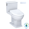TOTO® WASHLET®+ Connelly® Two-Piece Elongated Dual Flush 1.28 and 0.9 GPF Toilet and Classic WASHLET S7 Contemporary Bidet Seat with Auto Flush, Cotton White - MW4944724CEMFGA#01