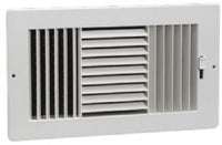 American Metal Products 6 in. H X 12 in. W 3-Way White Steel Ceiling Register