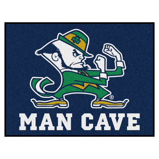 Notre Dame Leprechaun Man Cave Rug - 34 in. x 42.5 in.
