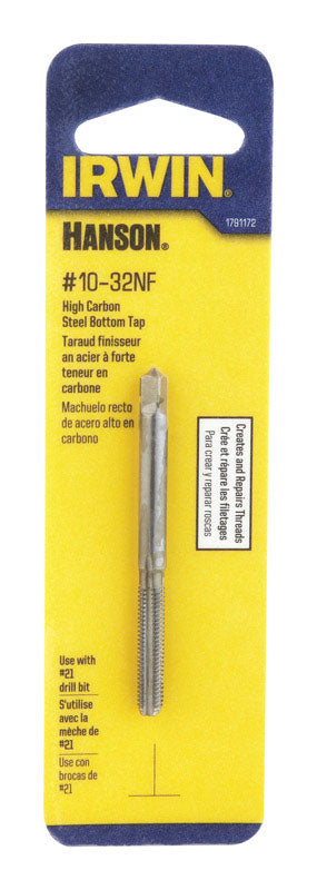 Irwin Hanson High Carbon Steel SAE Bottom Tap 10-32 1 pc