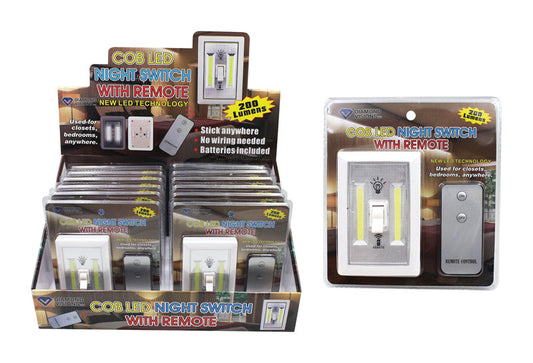 Diamond Visions 200 lm White High Performance LED COB Night Switch w/Remote AAA Battery