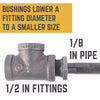 Bk Products 1/2 In. Mpt  X 1/8 In. Dia. Fpt Black Malleable Iron Hex Bushing
