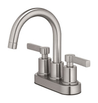 OakBrook Brushed Nickel Two-Handle Bathroom Sink Faucet 4 in.