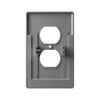 Westek LumiCover Satin Nickel 1 gang Plastic Duplex Nightlight Wall Plate 1 pk