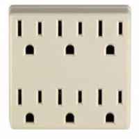 Leviton Polarized 6 outlets Outlet Adapter 1 pk - Deal of The Week