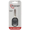 Duracell KeyStart Black/Silver Plastic Double Sided Automotive Chipkey for Ford H84-PT Transponder Key