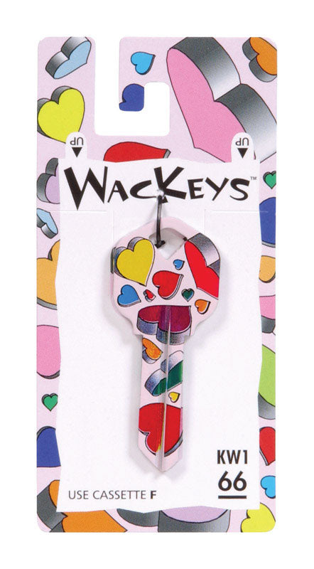 Hillman Wackey Hearts House/Office Universal Key Blank Single (Pack of 6).