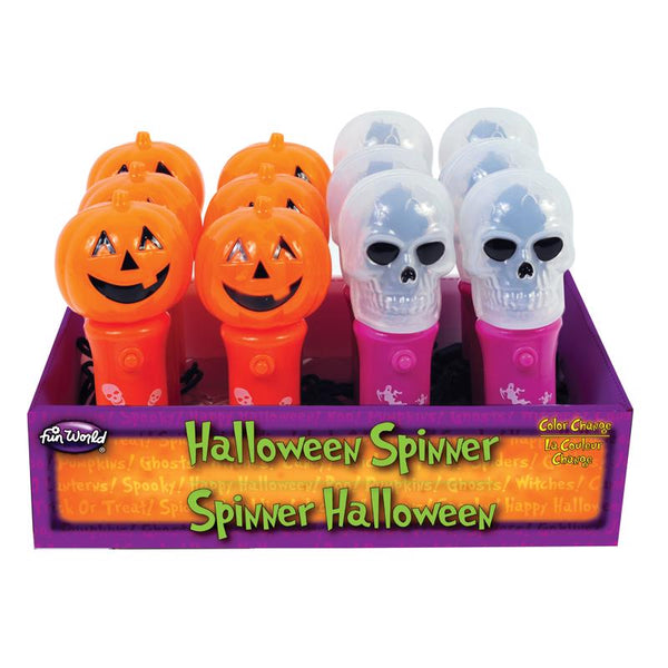 Minigirador de Halloween con calabaza y calavera Fun World (paquete de 24)
