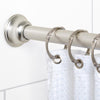 Zenna Home Shower Tension Rod 72 in. L Brushed Nickel Silver